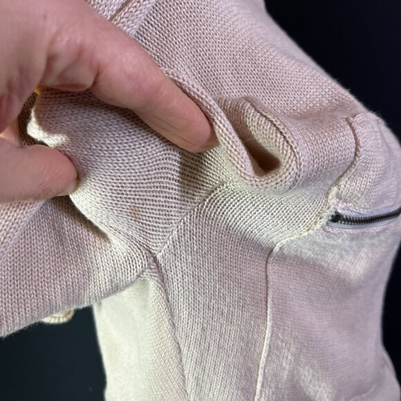 Jen's Pirate Booty Size M/L Beige Knit Jumpsuit Pockets Long Sleeve - Picture 11 of 13